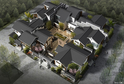 古建四合院設(shè)計(jì)案例效果圖 傳統(tǒng)與創(chuàng)新的融合